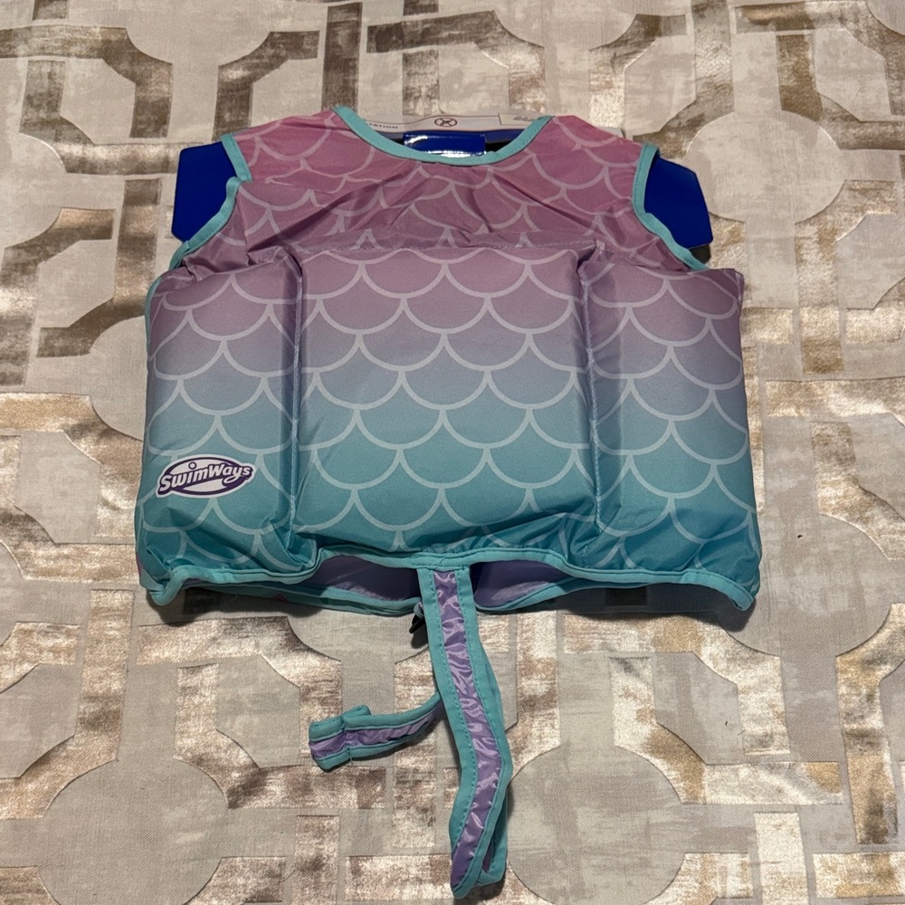 SwimWays Kids Swim Vest - Pink and Blue